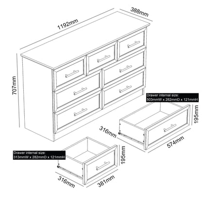 Galano Cleverton 4 Drawer Chest - Chest of Drawers with Storage for Bedroom - Closet Organizers and Storage Cabinet for Hallway, Entryway (Ivory/Oak)