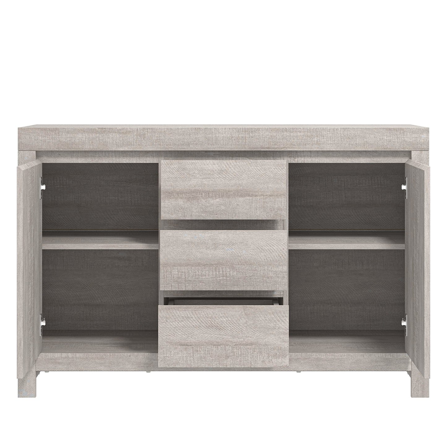 Galano Cubbot 2 Door 3 Drawer Sideboard - Storage Cabinet with 2 Doors and Drawers - Freestanding Cabinet for Living Room & Hallway - 35.3 x 116 x 76.5 cm