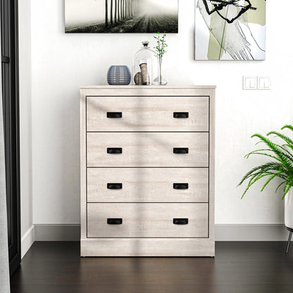 Galano Bristol Dresser - 4 Drawer Chest - Tall Drawer Chest with Storage for Bedroom - Chest of Drawers for Clothes -Organizers & Storage Cabinet for Hallway, Entryway, Living Room - Dusty Grey Oak