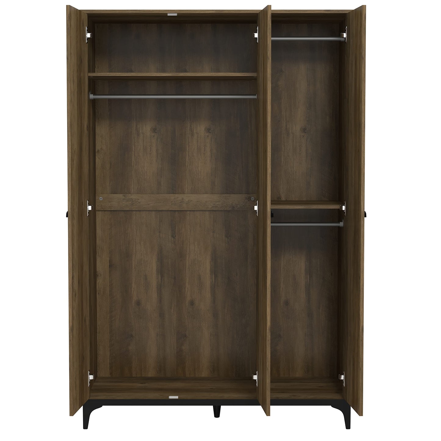 Galano Lawrence 3 Door Wardrobe - Stylish & Sturdy 3 Door Wardrobe - Bedroom Furniture Unit with Hanging Rail Storage - ‎W116.6 x D51.3 x H180.5 cm - Dusty Grey Oak