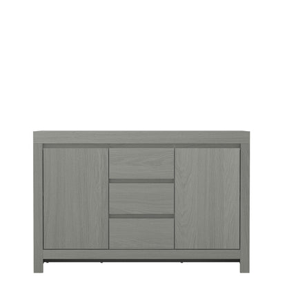 Galano Cubbot 2 Door 3 Drawer Sideboard - Storage Cabinet with 2 Doors and Drawers - Freestanding Cabinet for Living Room & Hallway - 35.3 x 116 x 76.5 cm - Dark Grey Oak