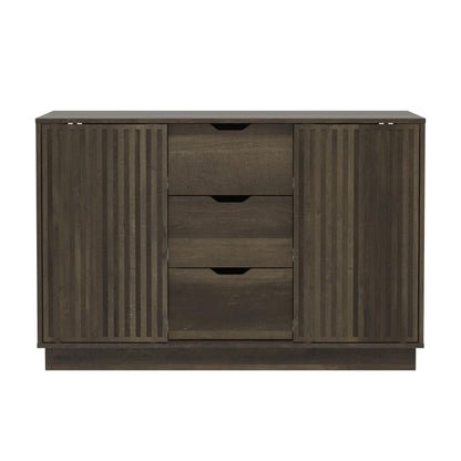 Galano Ryuki 2 Door 3 Drawer Sideboard - Storage Drawer Cabinet for Living Room, Bedroom, or Kitchen (Riviera Eichi)