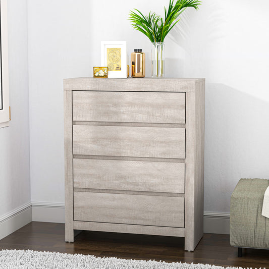 Galano Cubbot Dresser - 4 Drawer Chest – Tall Chest of Drawers for Bedroom - Closet Organizers and Clothes Storage - Chest of Drawers for Bedroom, Living Room, Entryway, Hallway - Dusty Grey Oak