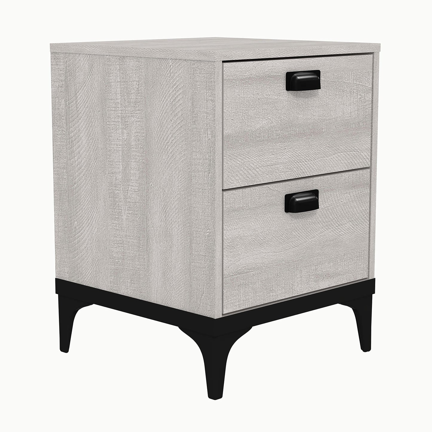 Galano Lawrence 2 Drawer Bedside Table - Bedside Dresser for Bedroom - Organizers and Storage Cabinet for Hallway, Entryway, Living Room, (Knotty Oak)