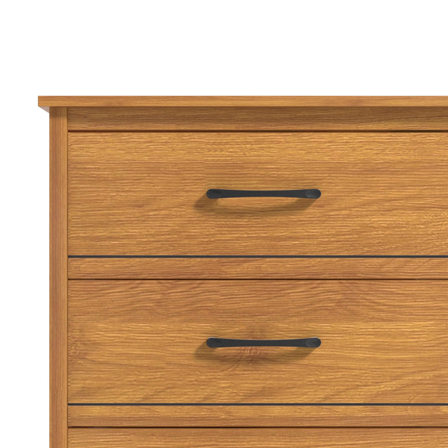 Galano Kellie Wooden 6 Drawer Dresser for Bedroom with Interlock, Modern Storage Chest Dresser for Nursery and Children, Wide Closet Organizer for Kids, 15.8" D x 47.2" W x 31.0" H, Amber Walnut