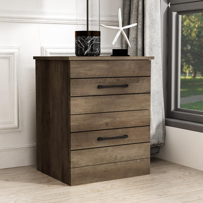 Galano Elis 2 Drawer Nightstand, Bedside Table, Night Stand for Bedroom, End Table, Sofa Side Table for Living Room, 15.8" D x 18.9" W x 23.6" H, Dusty Grey Oak