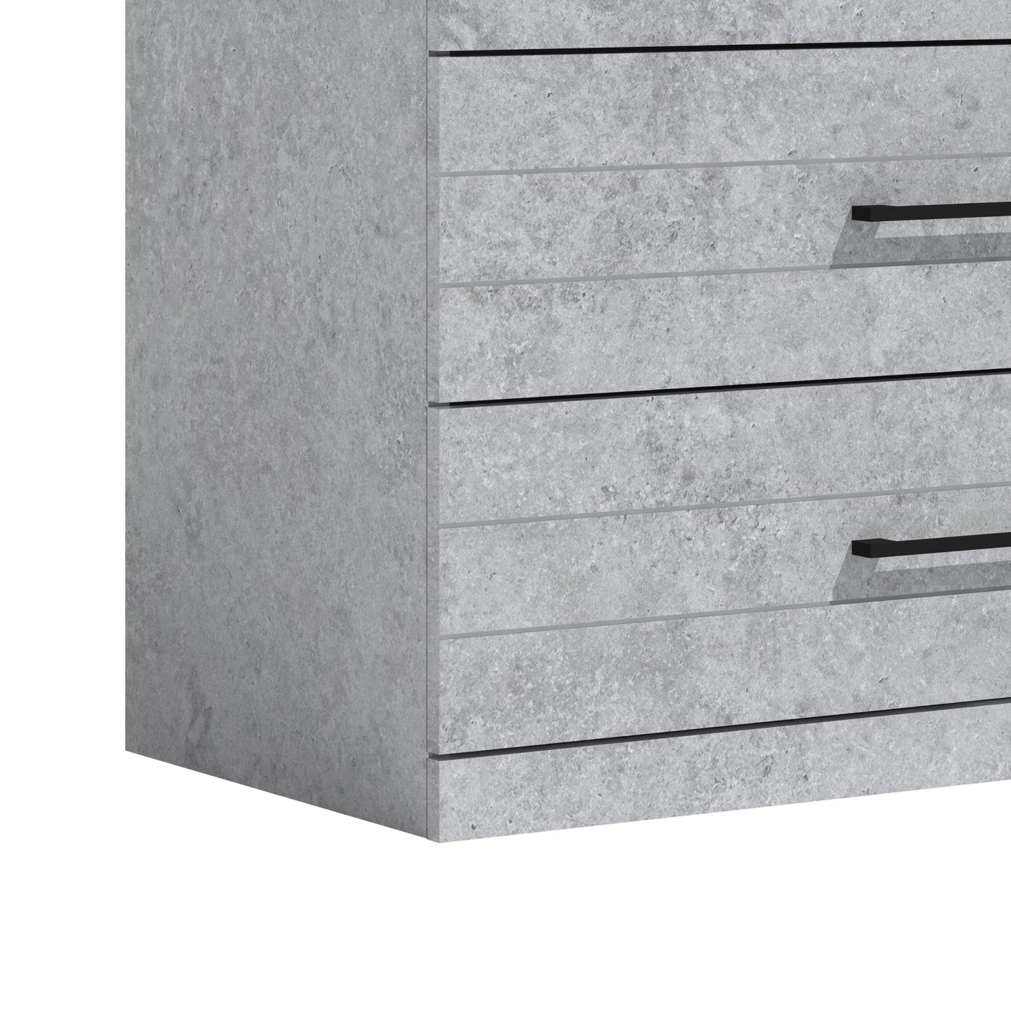 Galano Elis Wooden 5 Drawer Dresser for Bedroom with Interlock, Modern Storage Chest for Nursery and Children Room, 15.8" D x 31.5" W x 47.2" H, Dusty Grey Oak