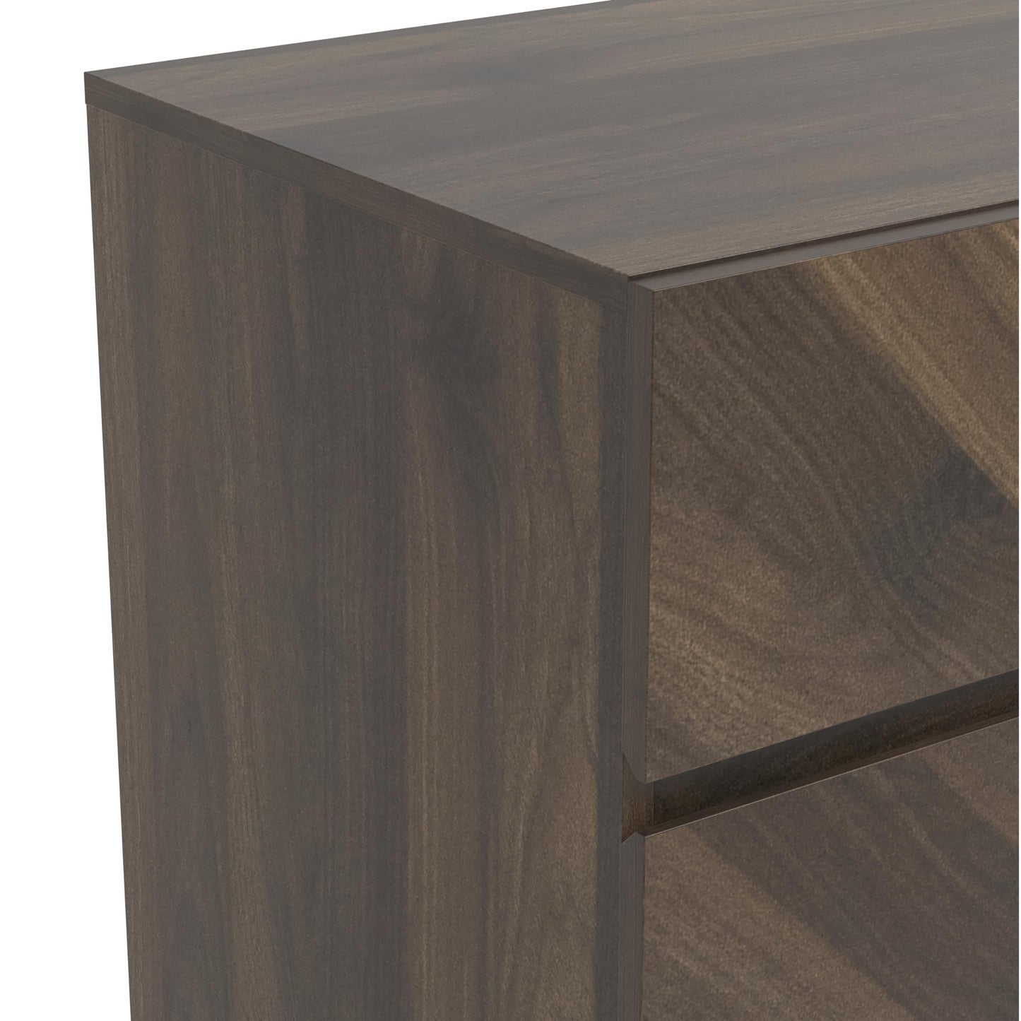 Galano Hanwell Sideboard mit 2 Türen und 2 Schubladen – Schrank-Aufbewahrungs-Organizer für Ihr Zuhause – Aufbewahrungs-Sideboard – verstellbare Regale (Walnuss)