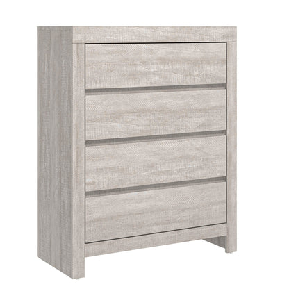 Galano Cubbot Dresser - 4 Drawer Chest – Tall Chest of Drawers for Bedroom - Closet Organizers and Clothes Storage - Chest of Drawers for Bedroom, Living Room, Entryway, Hallway - Dusty Grey Oak