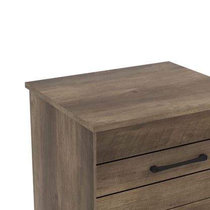 Galano Elis 2 Drawer Nightstand, Bedside Table, Night Stand for Bedroom, End Table, Sofa Side Table for Living Room, 15.8" D x 18.9" W x 23.6" H, Dusty Grey Oak