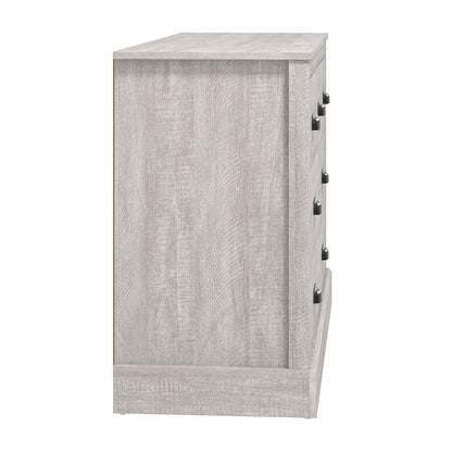 Galano Bristol Dresser - 4 Drawer Chest - Tall Drawer Chest with Storage for Bedroom - Chest of Drawers for Clothes -Organizers & Storage Cabinet for Hallway, Entryway, Living Room - Dusty Grey Oak