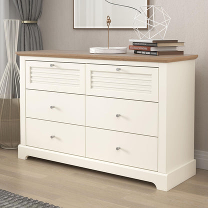 Galano Milan 4 Drawer Chest - Chest of Drawer with Storage for Bedroom - Organizers and Storage Cabinet for Hallway - Entryway or Living Room (Light Grey/Oak)