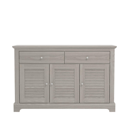 Galano Milan 3 Door 2 Drawer Sideboard - Cabinet Storage Organizer for Your Home - Storage Sideboard - Adjustable Shelves - Warm Grey Oak