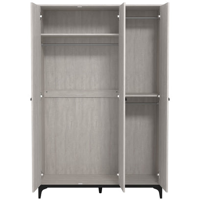 Galano Lawrence 3 Door Wardrobe - Stylish & Sturdy 3 Door Wardrobe - Bedroom Furniture Unit with Hanging Rail Storage - ‎W116.6 x D51.3 x H180.5 cm - Dusty Grey Oak