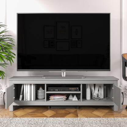 Galano Limestone Wide TV Unit - Entertainment Centre for up to 65" TV - TV Unit with 2 Doors (Dark Grey)