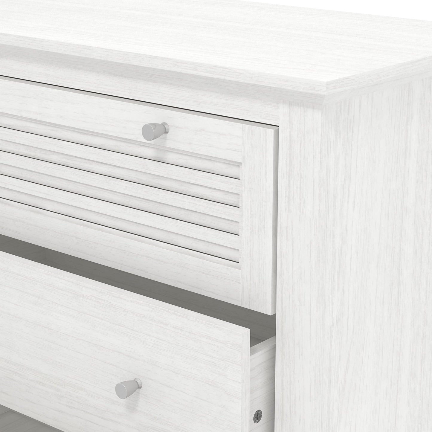 Galano Milan 4 Drawer Chest - Chest of Drawer with Storage for Bedroom - Organizers and Storage Cabinet for Hallway - Entryway or Living Room (Light Grey/Oak)