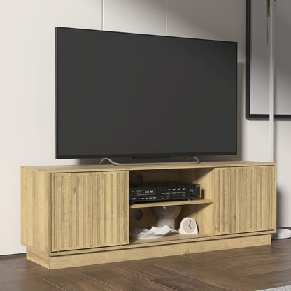 Galano Ryuki 2 Door TV Unit, Entertainment Centre for up to 65" TV, 150cm TV Unit with 2 Doors, TV Stand Cabinet for Living Room, Large Storage (Dark Oak)