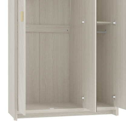 Galano Bonny 2 Door Wardrobe with Mirror - Stylish & Sturdy Wardrobe with Bar Gold Handle - Bedroom Furniture Unit with Hanging Rail Storage (Oslo Oak)