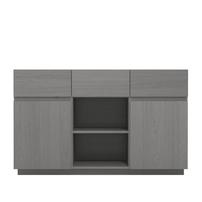 Galano Anderson 2 Door 2 Drawer Sideboard - Cabinet Storage Organizer for Your Home - Storage Sideboard - Adjustable Shelves (Cool Grey Oak)