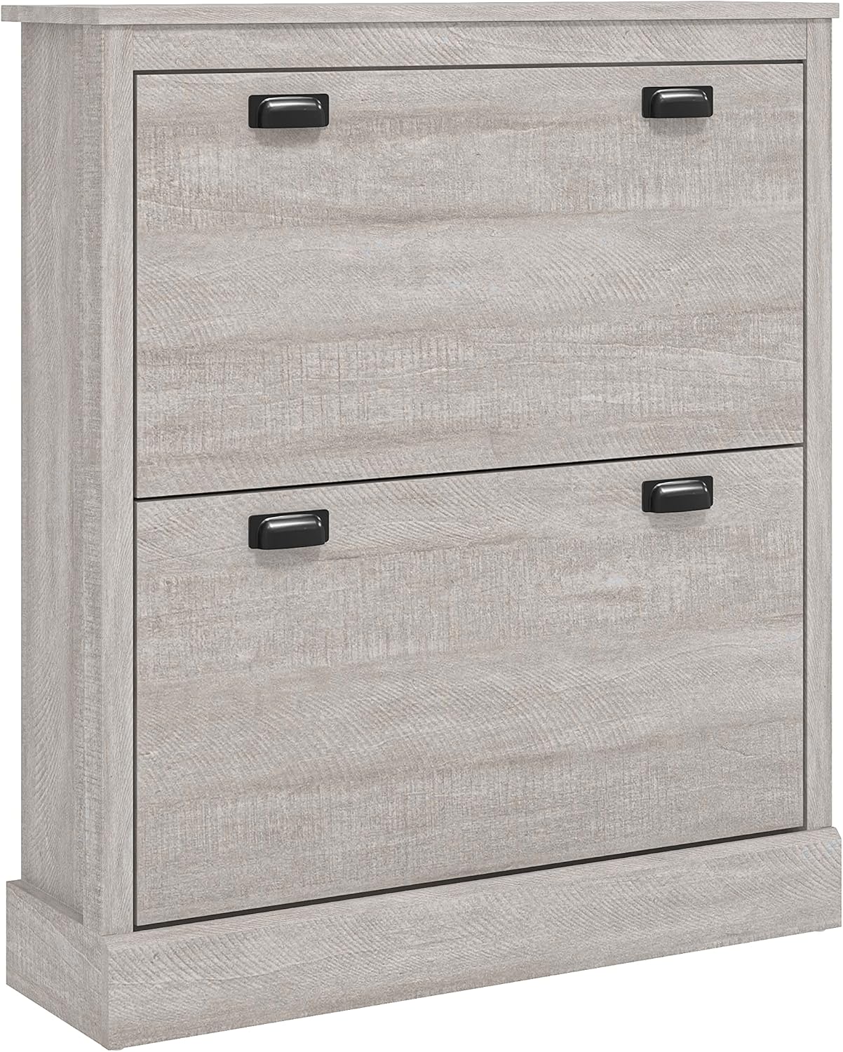 Galano Bristol Shoe Cabinet – 2 Door Storage Cabinet – Shoe Rack for Entryway - 22.2D x 79.2W x 90.6H centimetres - Foldable Doors - Dusty Grey Oak