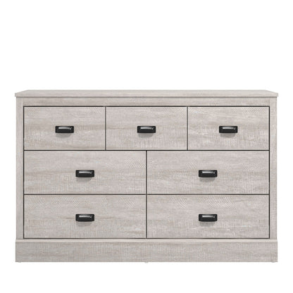 Galano Bristol 2 Drawer Bedside Table - Small Side Table, Organizers and Storage Cabinet for Hallway, Entryway or Bedroom Storage - W47.0 x D40.0 x H54.0cm -Dusty Grey Oak