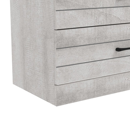 Galano Elis Wooden 5 Drawer Dresser for Bedroom with Interlock, Modern Storage Chest for Nursery and Children Room, 15.8" D x 31.5" W x 47.2" H, Dusty Grey Oak