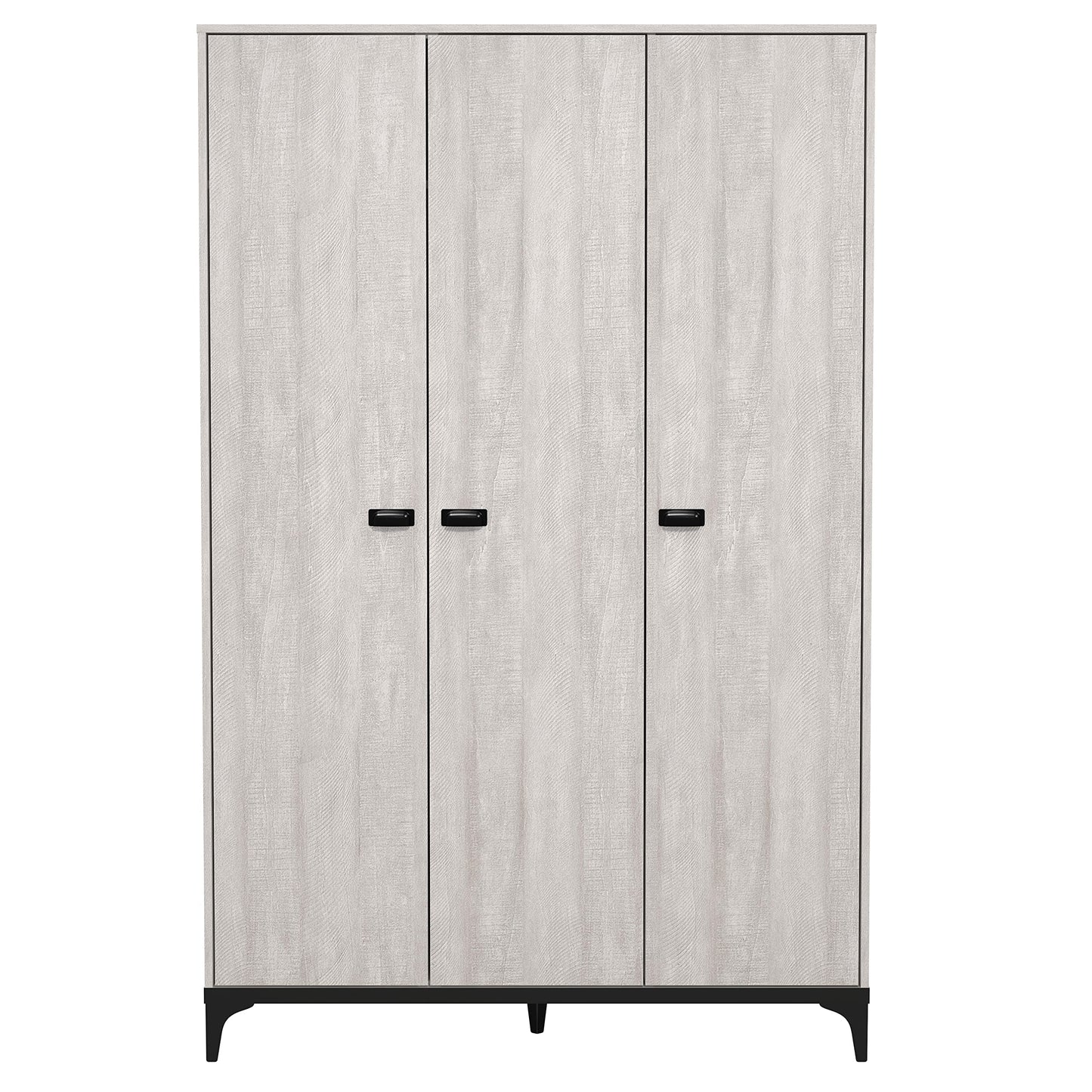 Galano Lawrence 3 Door Wardrobe - Stylish & Sturdy 3 Door Wardrobe - Bedroom Furniture Unit with Hanging Rail Storage - ‎W116.6 x D51.3 x H180.5 cm - Dusty Grey Oak