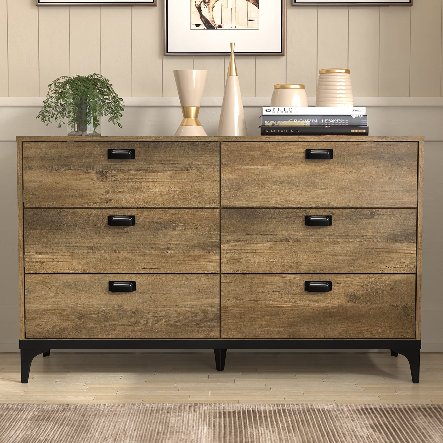 Galano Lawrence 2 Drawer Bedside Table - Bedside Dresser for Bedroom - Organizers and Storage Cabinet for Hallway, Entryway, Living Room, (Knotty Oak)