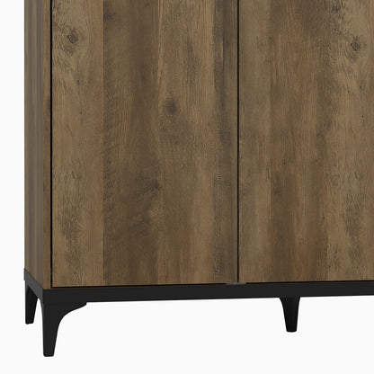 Galano Lawrence 3 Door Wardrobe - Stylish & Sturdy 3 Door Wardrobe - Bedroom Furniture Unit with Hanging Rail Storage - ‎W116.6 x D51.3 x H180.5 cm - Dusty Grey Oak