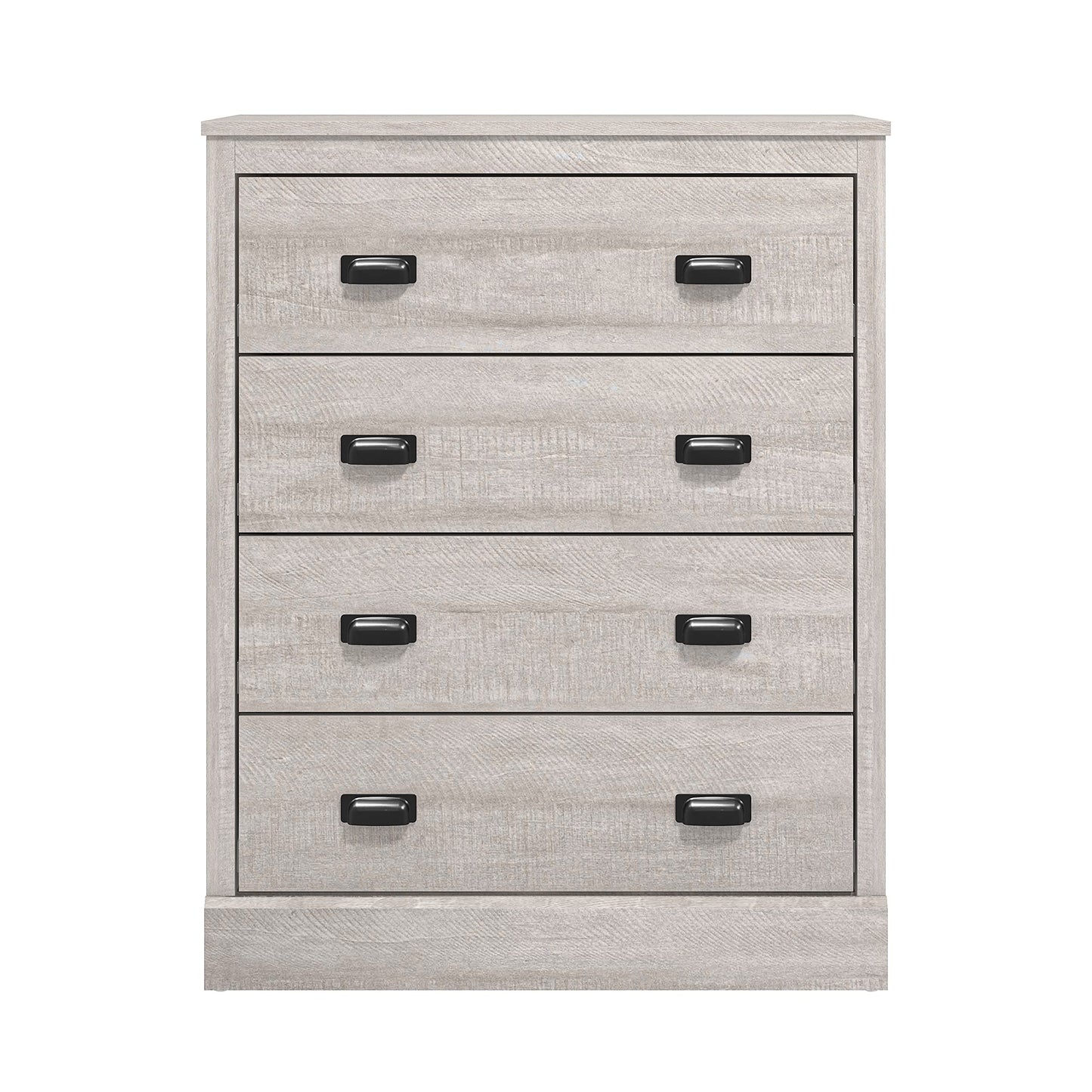 Galano Bristol Dresser - 4 Drawer Chest - Tall Drawer Chest with Storage for Bedroom - Chest of Drawers for Clothes -Organizers & Storage Cabinet for Hallway, Entryway, Living Room - Dusty Grey Oak