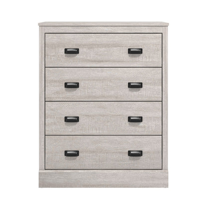 Galano Bristol Dresser - 4 Drawer Chest - Tall Drawer Chest with Storage for Bedroom - Chest of Drawers for Clothes -Organizers & Storage Cabinet for Hallway, Entryway, Living Room - Dusty Grey Oak