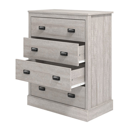 Galano Bristol 2 Drawer Bedside Table - Small Side Table, Organizers and Storage Cabinet for Hallway, Entryway or Bedroom Storage - W47.0 x D40.0 x H54.0cm -Dusty Grey Oak