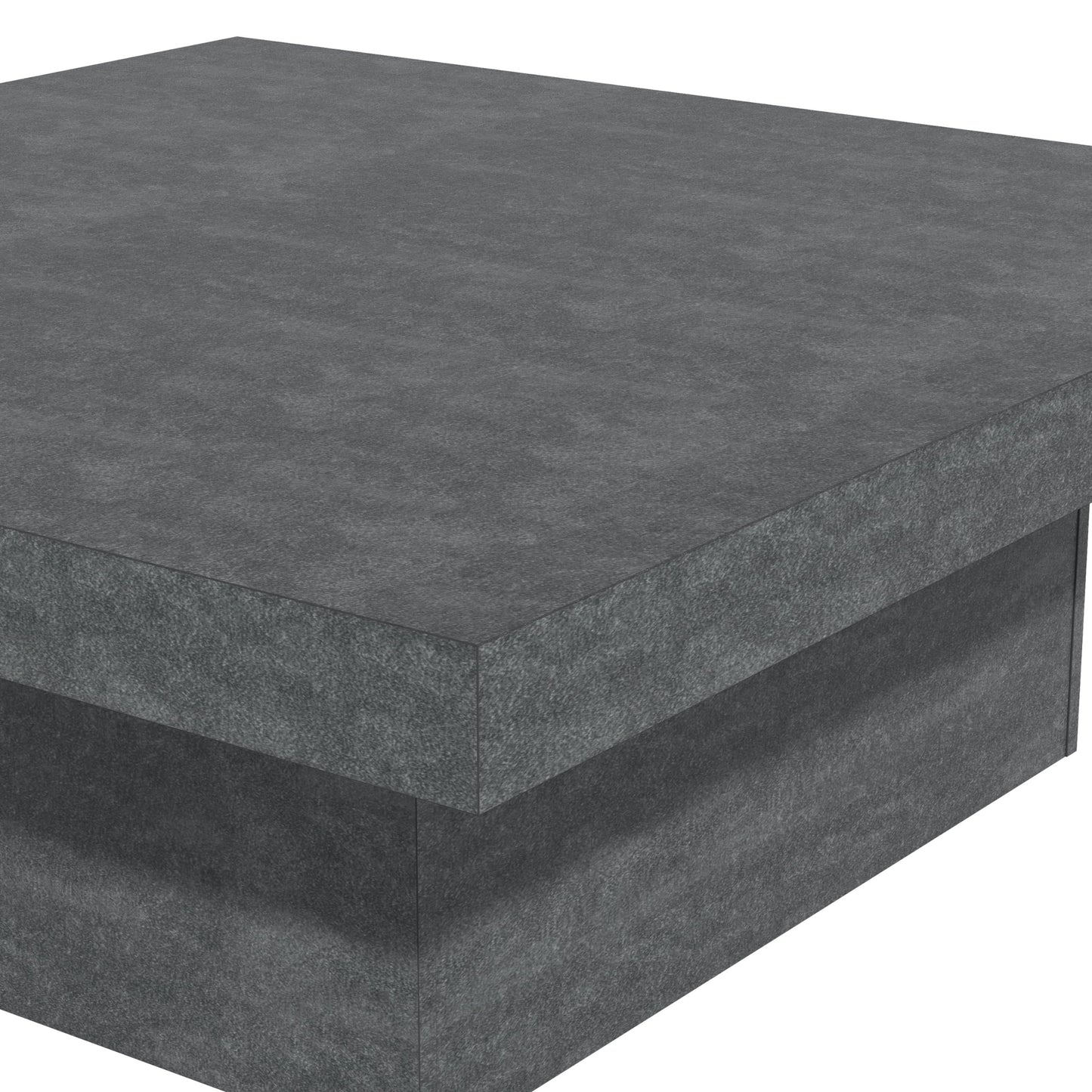 Galano Carmelo Coffee Table, Modern Industrial Top Coffee Table, Square Center Table for Living Room, Office, Balcony, 35.43" D x 35.43" W x 12.28" H, Concrete Cool Grey