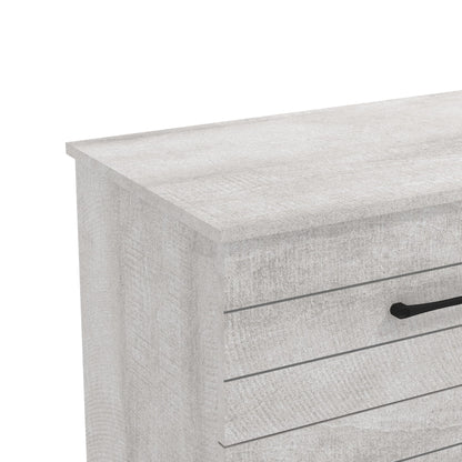 Galano Elis Wooden 5 Drawer Dresser for Bedroom with Interlock, Modern Storage Chest for Nursery and Children Room, 15.8" D x 31.5" W x 47.2" H, Dusty Grey Oak