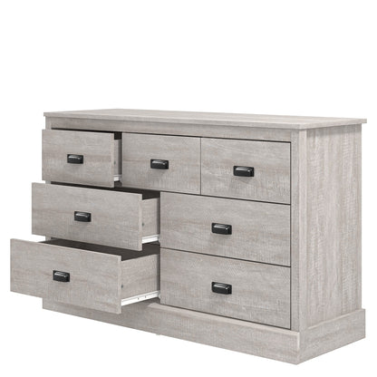 Galano Bristol 2 Drawer Bedside Table - Small Side Table, Organizers and Storage Cabinet for Hallway, Entryway or Bedroom Storage - W47.0 x D40.0 x H54.0cm -Dusty Grey Oak