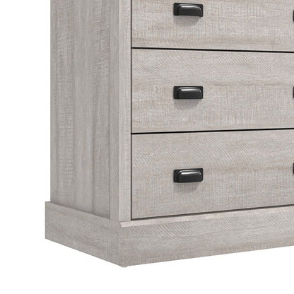 Galano Bristol 2 Drawer Bedside Table - Small Side Table, Organizers and Storage Cabinet for Hallway, Entryway or Bedroom Storage - W47.0 x D40.0 x H54.0cm -Dusty Grey Oak