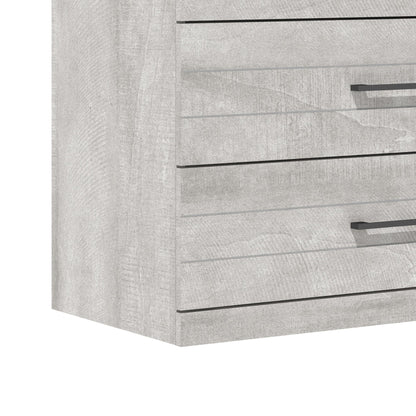 Galano Elis Wooden 5 Drawer Dresser for Bedroom with Interlock, Modern Storage Chest for Nursery and Children Room, 15.8" D x 31.5" W x 47.2" H, Dusty Grey Oak