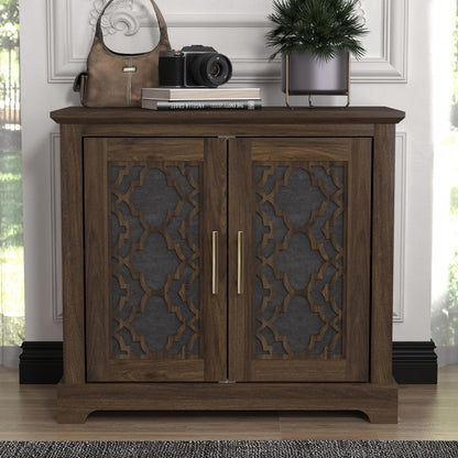 Galano Enfield 2 Door Sideboard, Storage Cabinet and Organizers - Display Cupboard Console - Freestanding Cabinet for Living Room, Entryway, Hallway, Kitchen (Walnut)