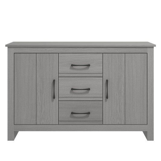 Galano Limestone 2 Door 3 Drawer Sideboard, Storage Cabinet and Organizers, Freestanding Cabinet for Living Room and Entryway (Dark Grey)