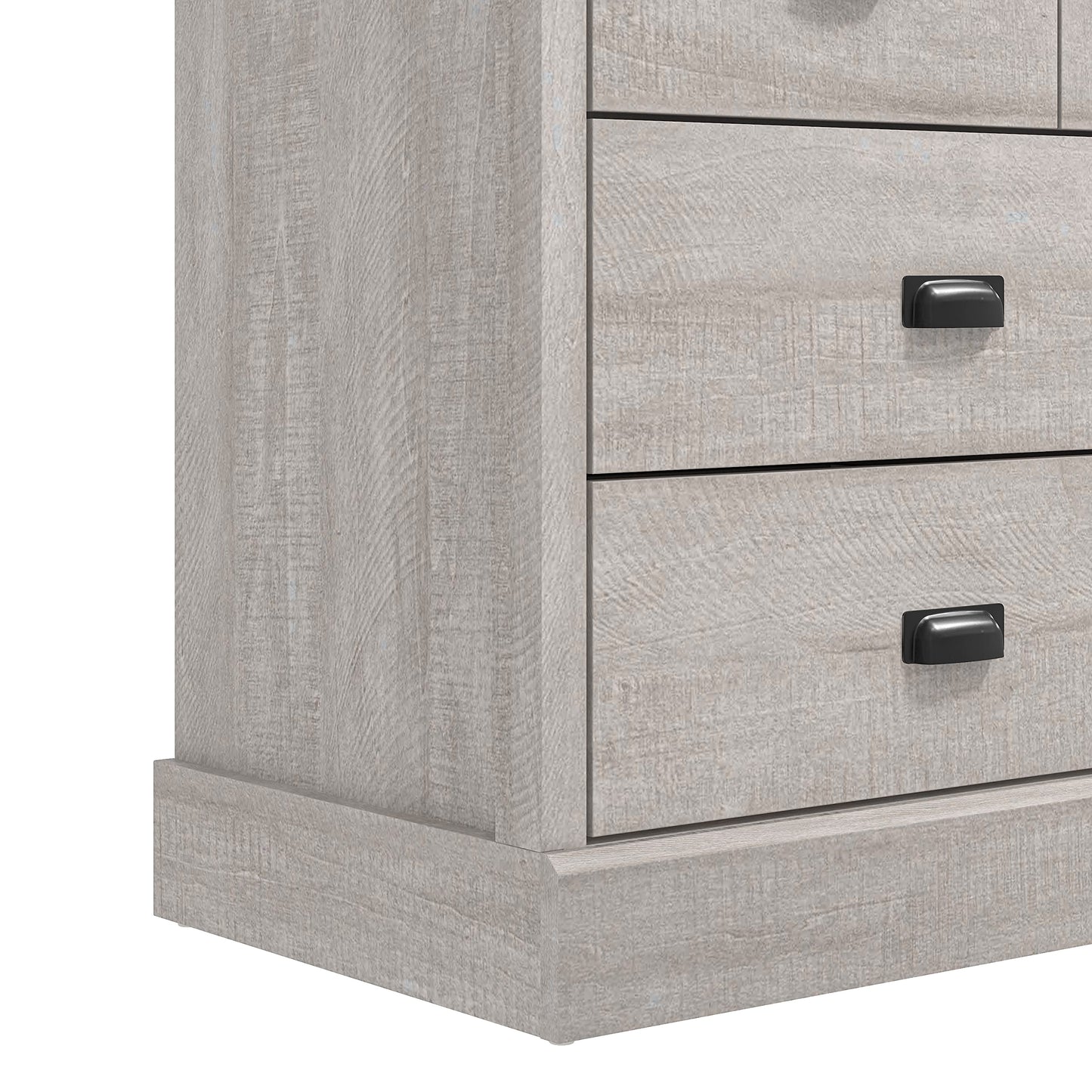 Galano Bristol 2 Drawer Bedside Table - Small Side Table, Organizers and Storage Cabinet for Hallway, Entryway or Bedroom Storage - W47.0 x D40.0 x H54.0cm -Dusty Grey Oak