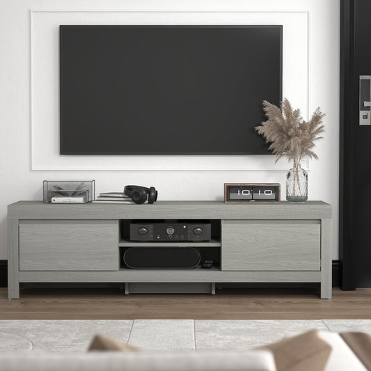 Galano Cubbot Wide TV Unit - Entertainment Centre for up to 55" TV - TV Unit with 2 Drawers with Centre Shelf - TV Stand Cabinet for Living Room - Dark Grey