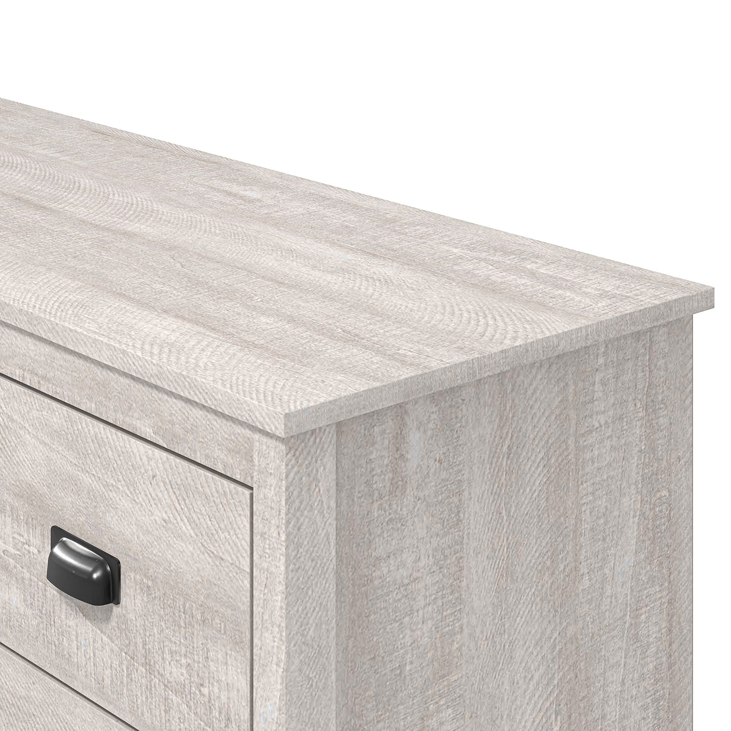 Galano Bristol 2 Drawer Bedside Table - Small Side Table, Organizers and Storage Cabinet for Hallway, Entryway or Bedroom Storage - W47.0 x D40.0 x H54.0cm -Dusty Grey Oak