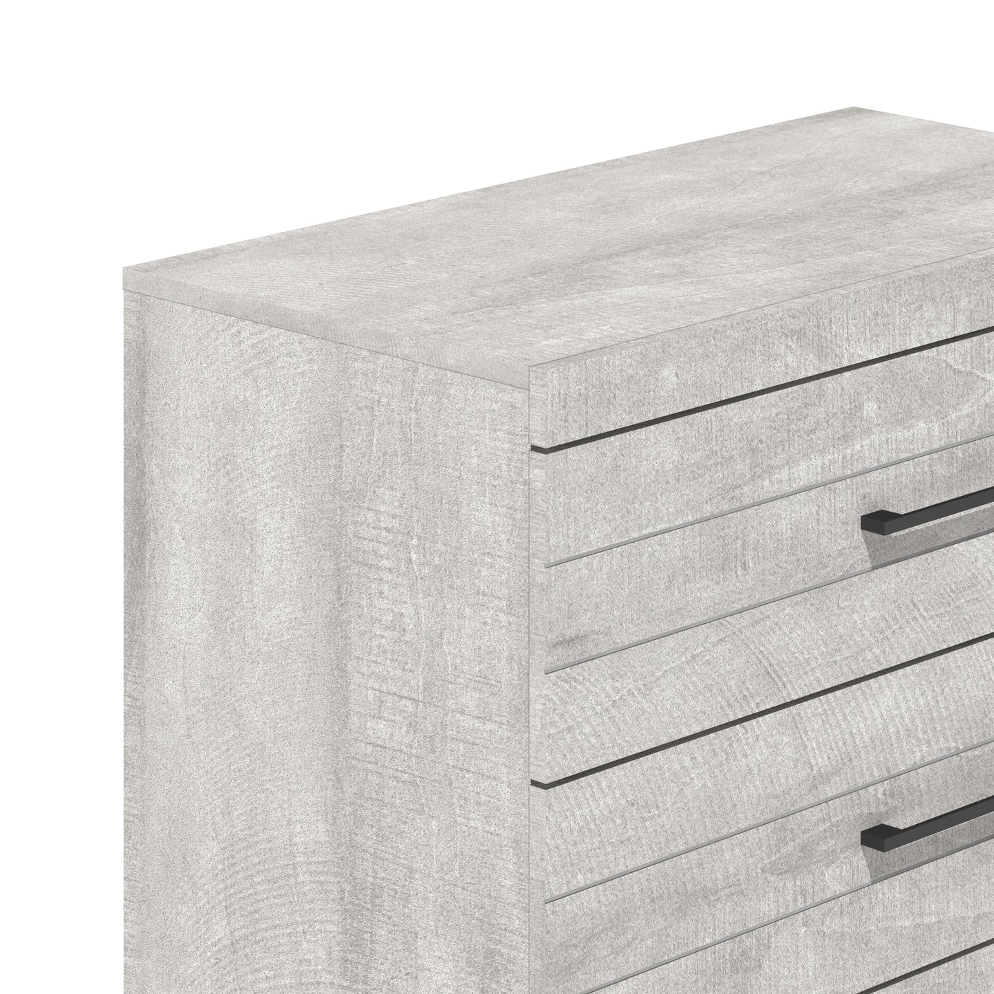 Galano Elis Wooden 5 Drawer Dresser for Bedroom with Interlock, Modern Storage Chest for Nursery and Children Room, 15.8" D x 31.5" W x 47.2" H, Dusty Grey Oak