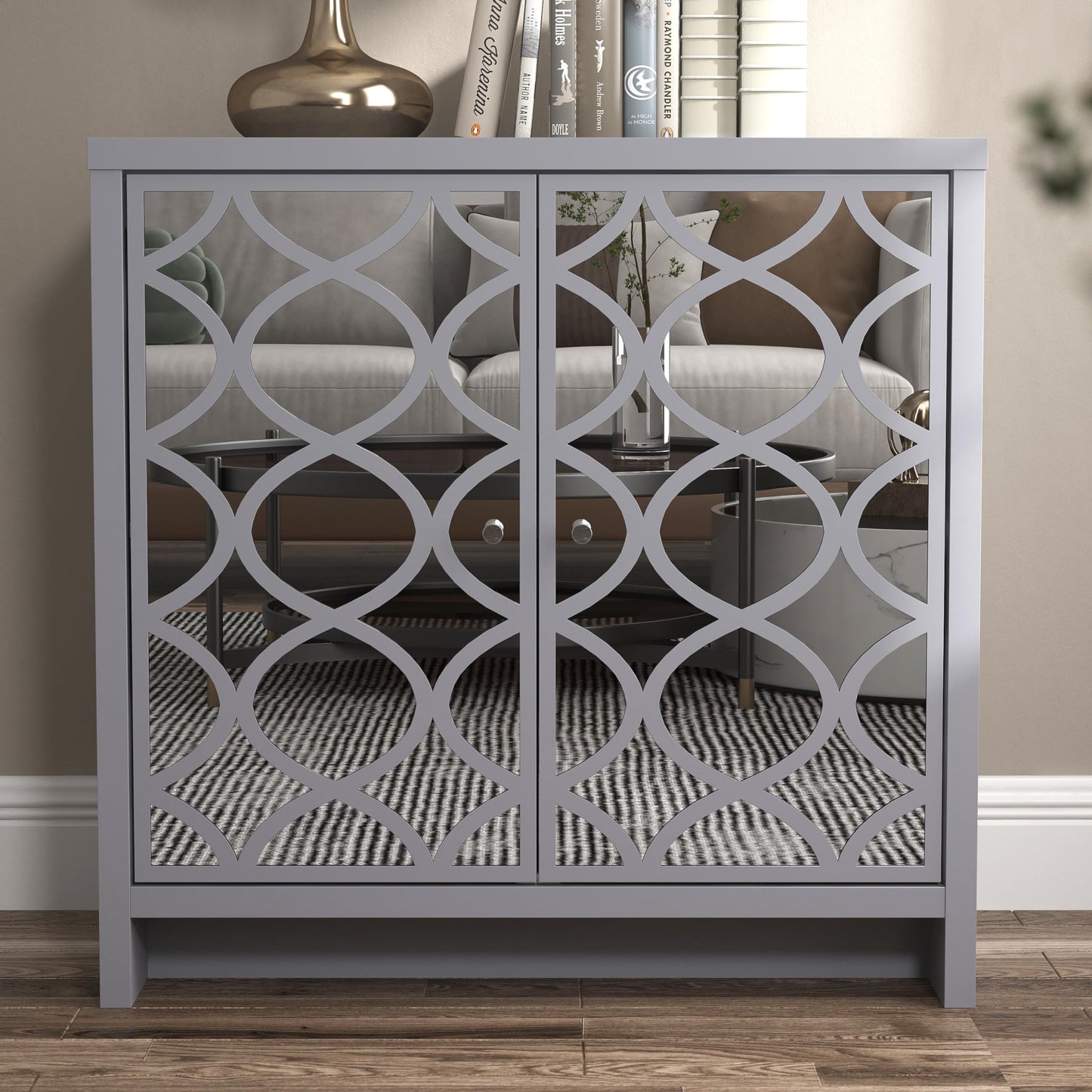 Galano Iris 3 Door Sideboard - Storage Drawer Cabinet for Living Room, Bedroom, or Kitchen - Grey