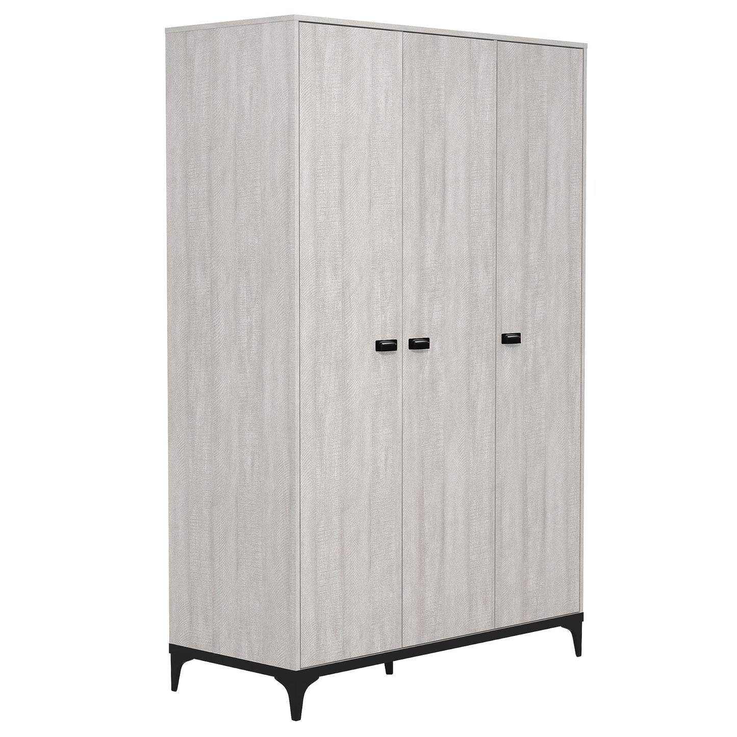 Galano Lawrence 3 Door Wardrobe - Stylish & Sturdy 3 Door Wardrobe - Bedroom Furniture Unit with Hanging Rail Storage - ‎W116.6 x D51.3 x H180.5 cm - Dusty Grey Oak