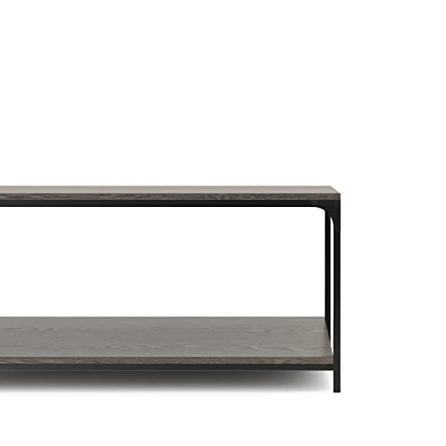 Galano Bowie Coffee Table - Table with Storage - Storage Cabinet for Hallway - Entryway or Living Room - Dark Grey Oak - Galano Furniture