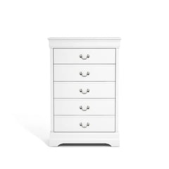 Galano Ireton Ultra Fast Assembly & Toolfree 5 Drawer Dresser - Dressers - Tall Chest of Drawers - Storage for Clothes - Storage Chest - White