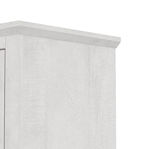 Galano Culbin 2 Door Accent Cabinet - Sideboard - Modern Distressed Oak Finish - Entryway or Living Room - Easy Assembly - Acrylic Mirror Doors - Dusty Grey Oak