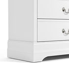 Galano Ireton Ultra Fast Assembly & Toolfree 5 Drawer Dresser - Dressers - Tall Chest of Drawers - Storage for Clothes - Storage Chest - White - Galano Furniture