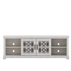 Galano Isadora 2 Door 75 Inch TV Stand - Farmhouse TV Stand - TV Stand with Storage - TV Cabinet - TV Stands for Living Room - Adjustable Shelves - Dusty Grey Oak